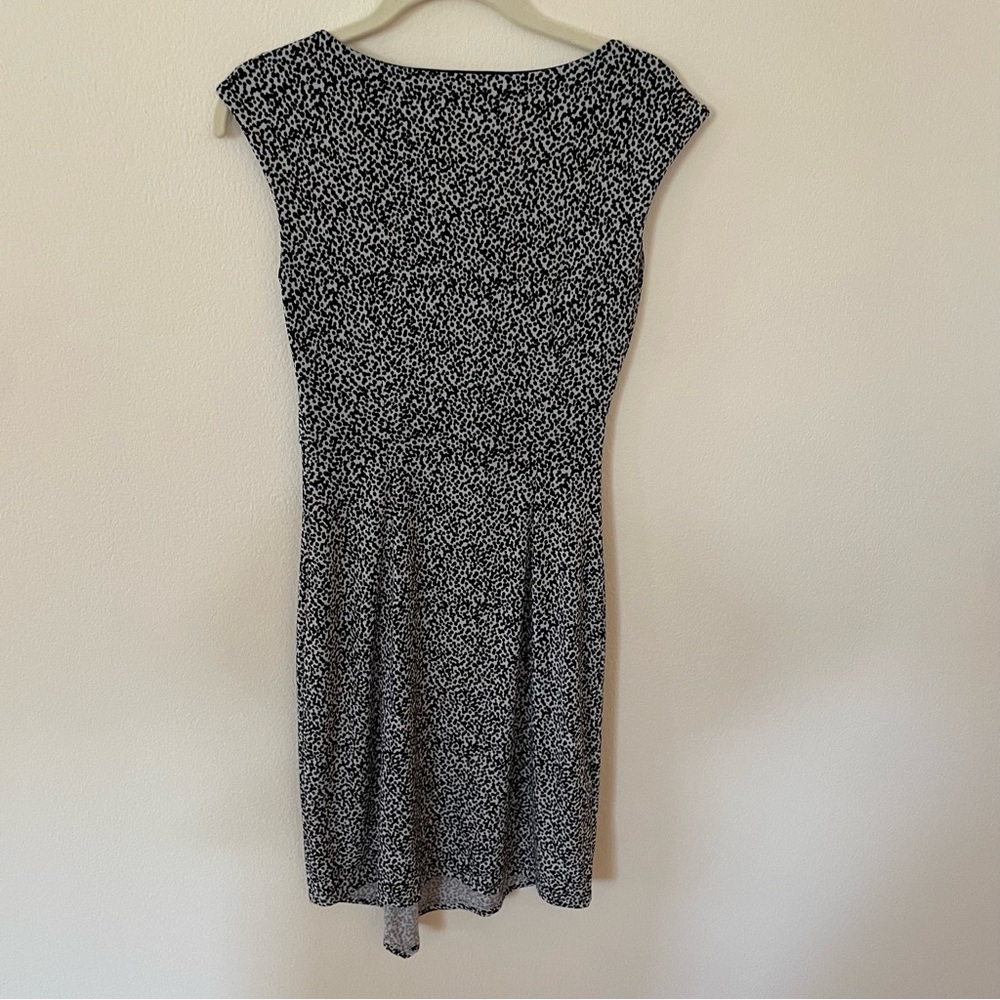 Ann Taylor white and Black Spotted Cap Sleeve Mini Dress XS petite - Picture 6 of 12
